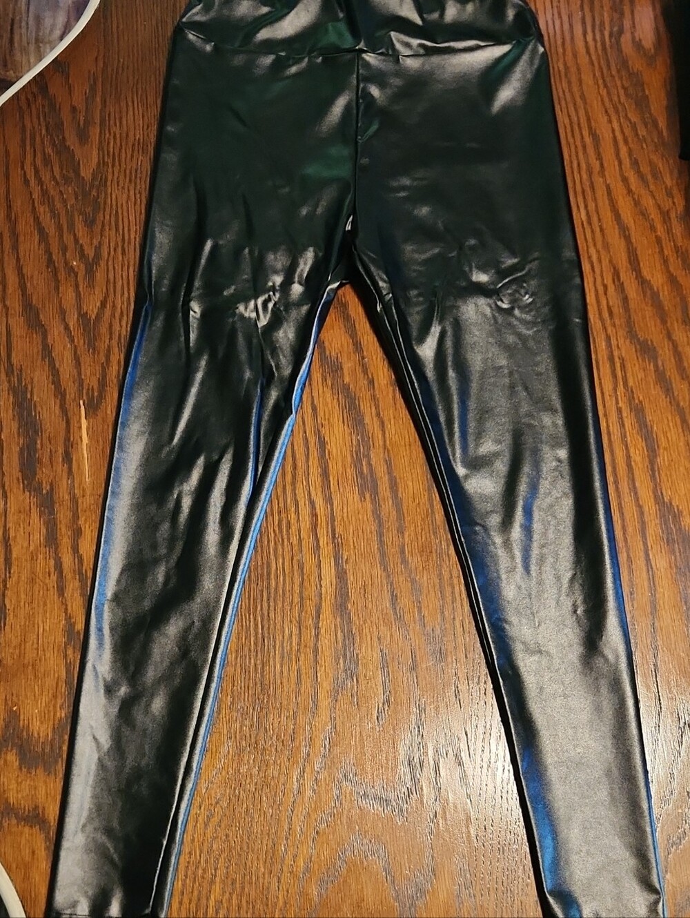 Black Faux Leather Leggings - Classic Fit